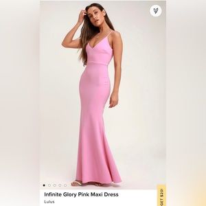 Lulus Infinite Glory Pink Maxi Dress